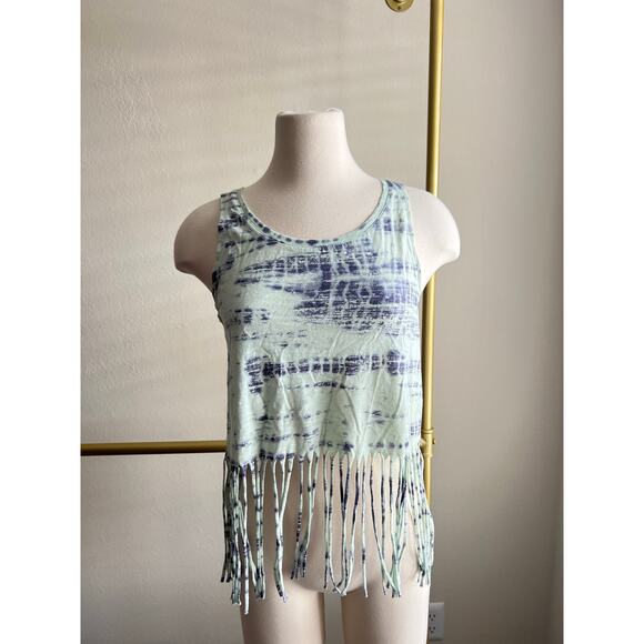 Mason + Mackenzie tie-dye bottom fringes top size Medium Boho‎ Festival - Picture 1 of 6